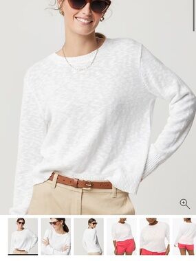 JCrew Factory Beach Sweater White L